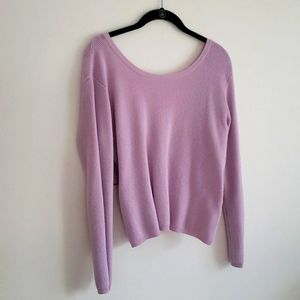 Pink Rose Lilac Cropped Criss-cross Back L
